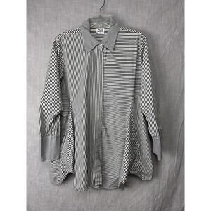 PLANET by Lauren G Shirt 2 Striped Blouse Button Up